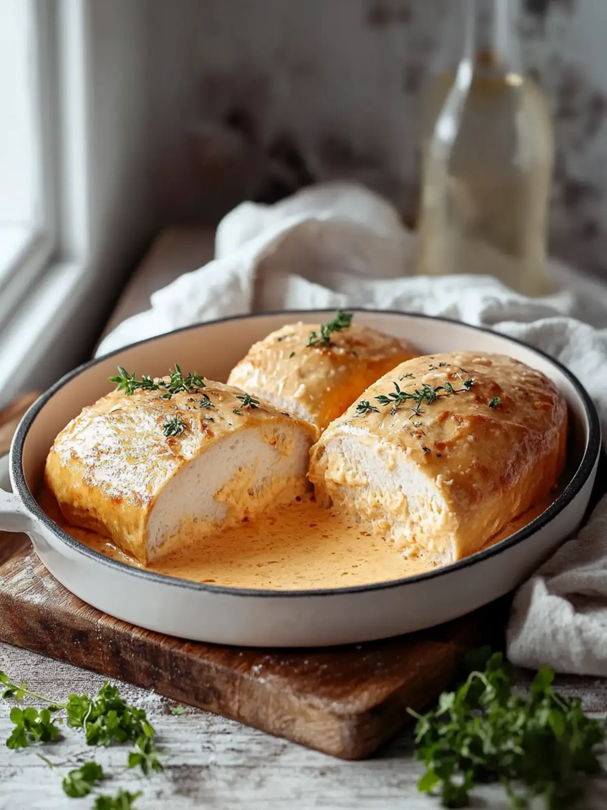 Hähnchenbrust in Frischkäse-Soße