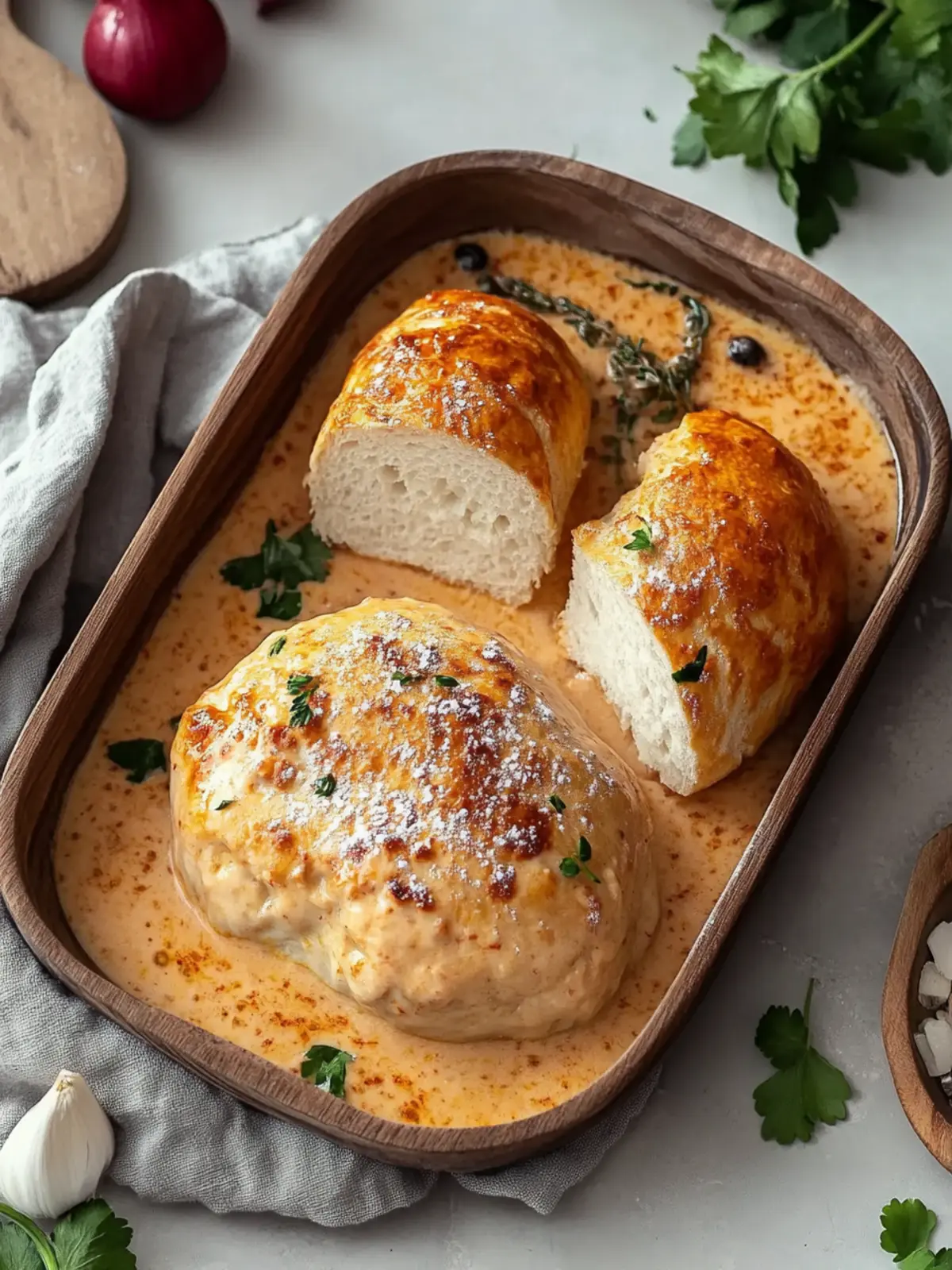 Hähnchenbrust in Frischkäse-Soße