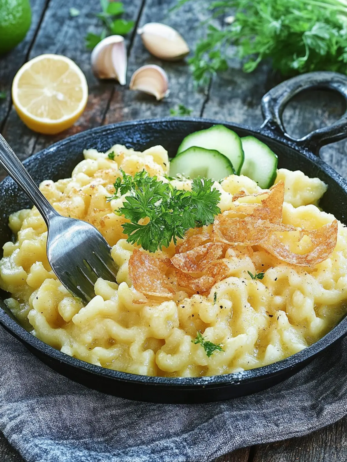 Käsespätzle mit Röstzwiebeln