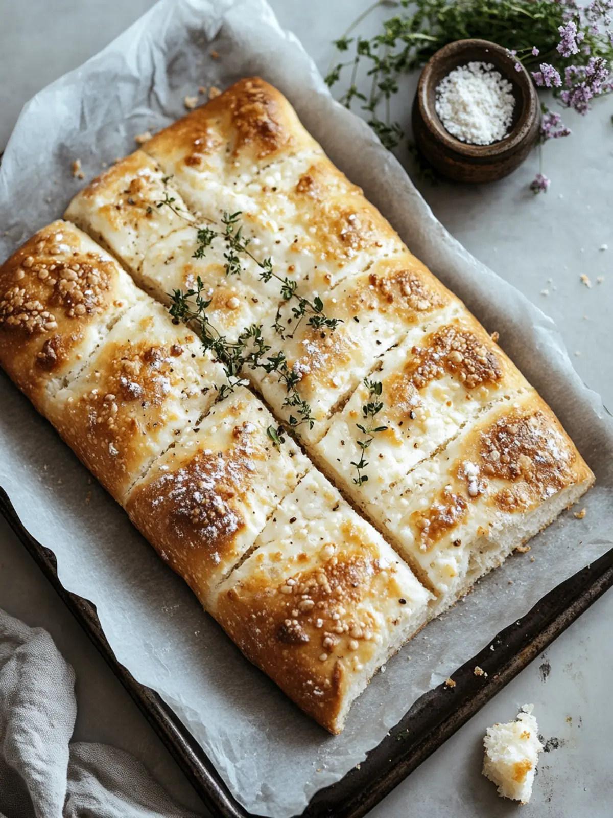 Hüttenkäse-Fladenbrot