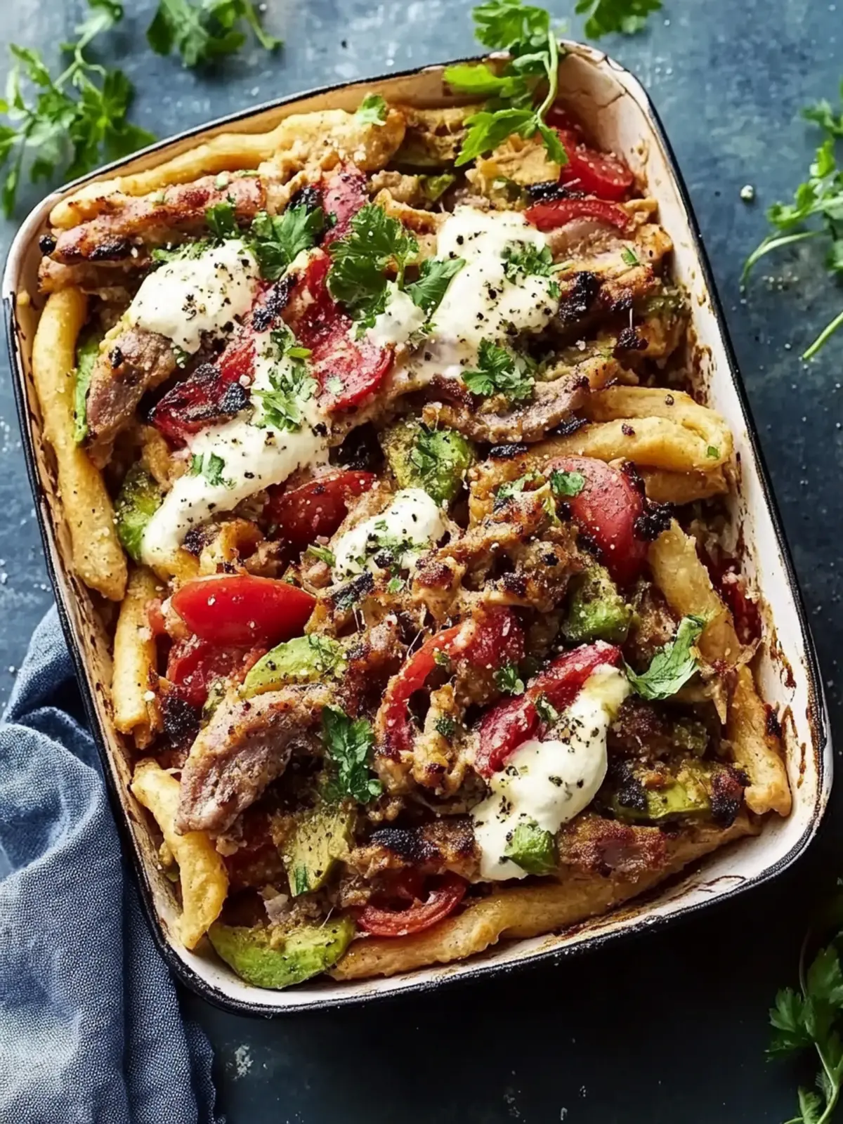 dieser Gyros-Nudel-Auflauf