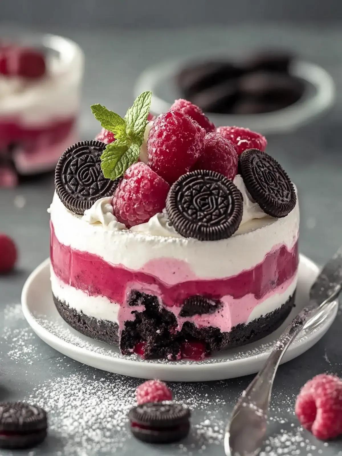 Himbeer Oreo Dessert