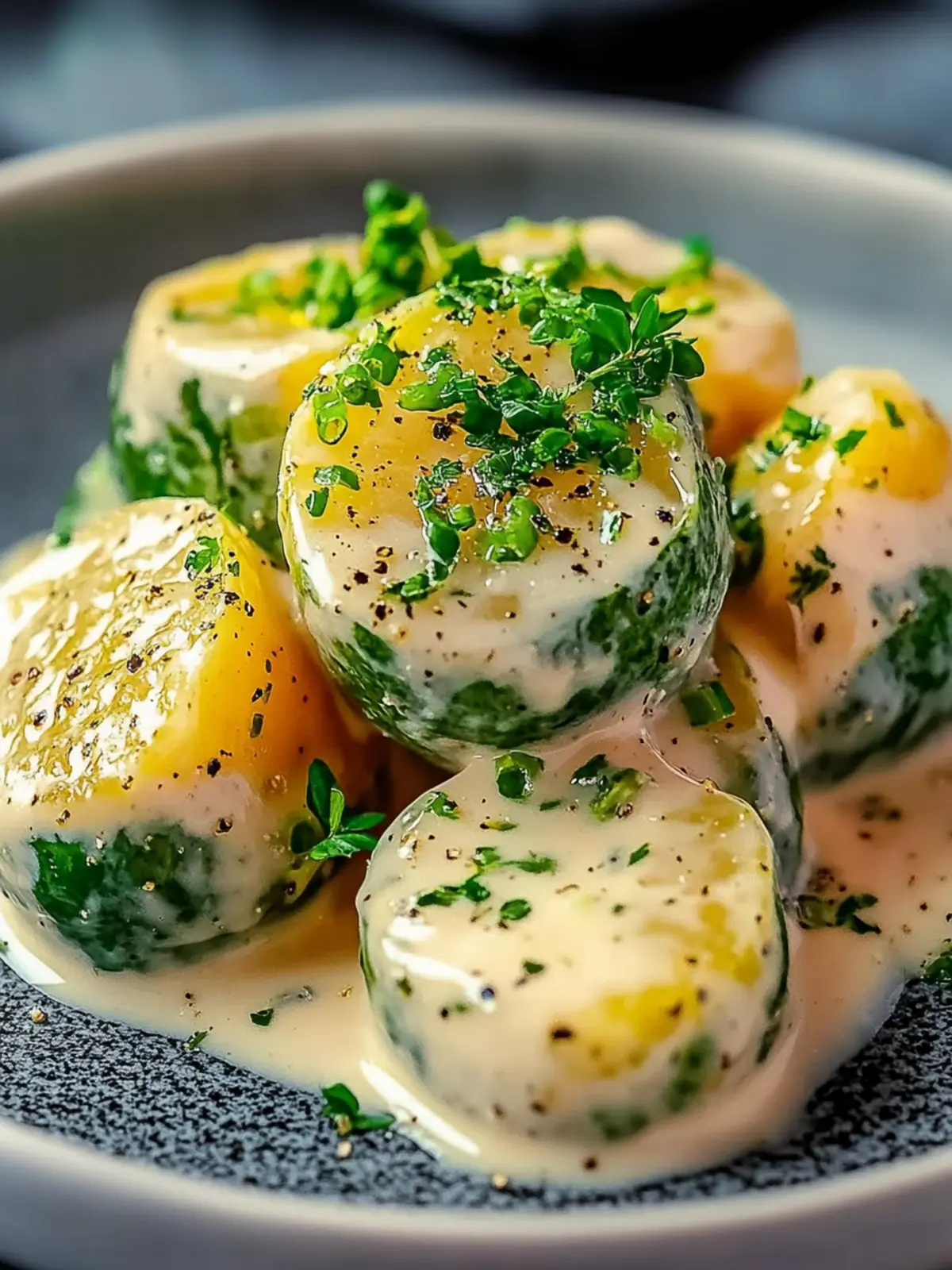 Cremiger Rosenkohl in Frischkäse-Senfsauce