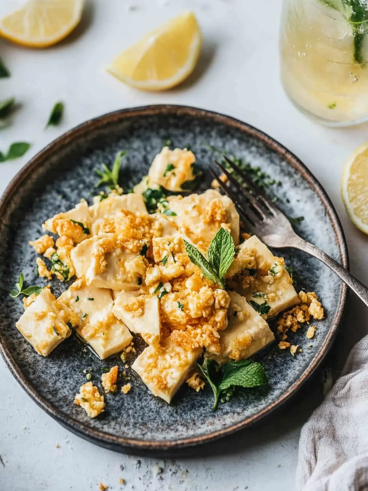 Geschmackvoller seidiger Tofu-Rührei