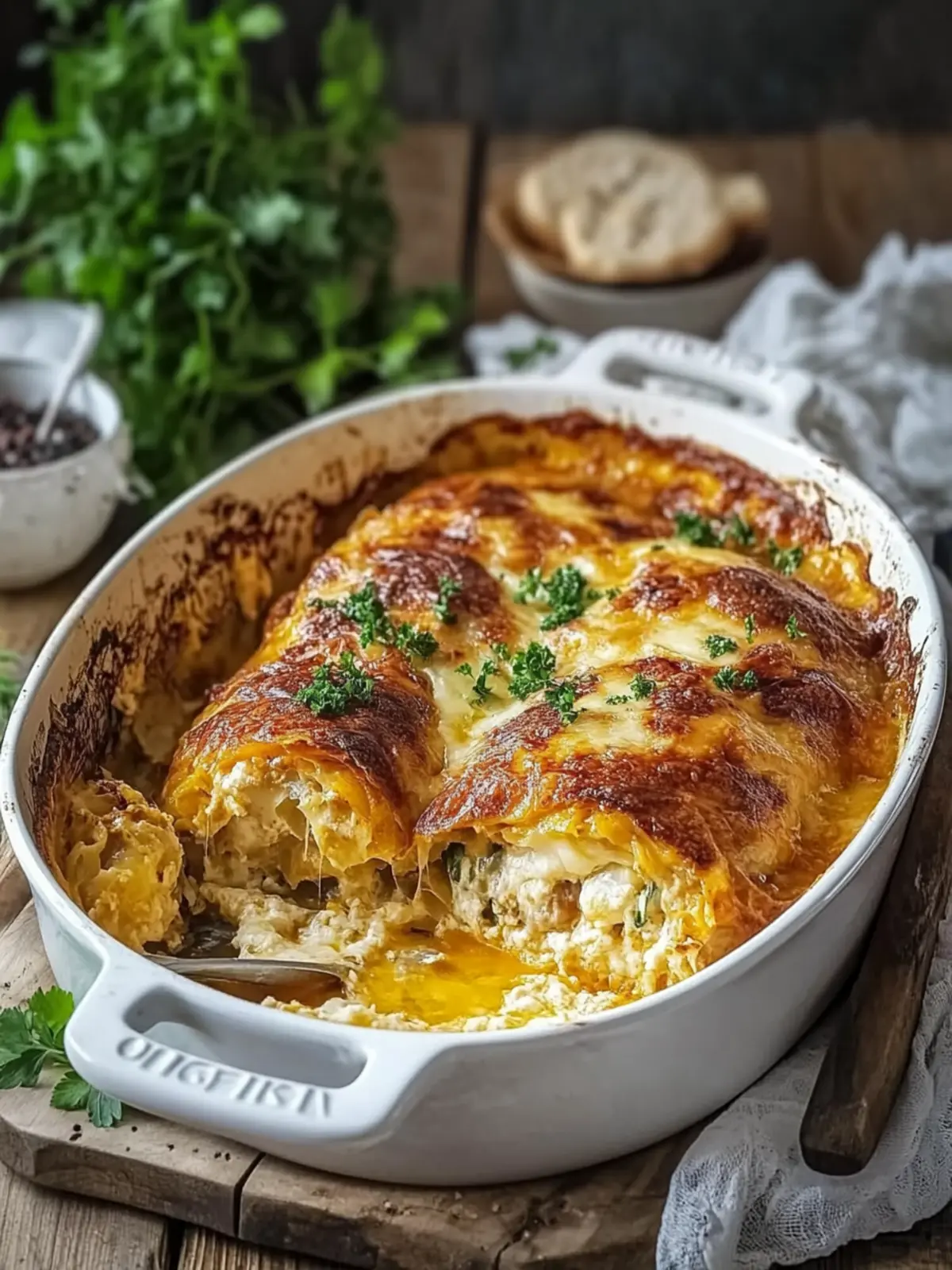 Rouladentopf aus dem Ofen