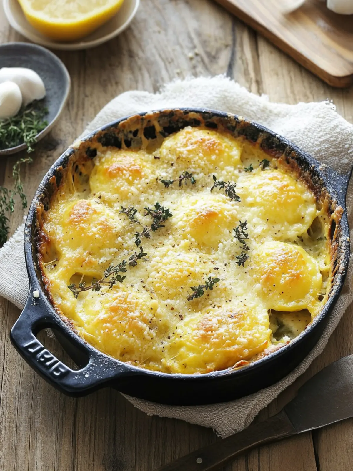 Deftiges Rosenkohlgratin