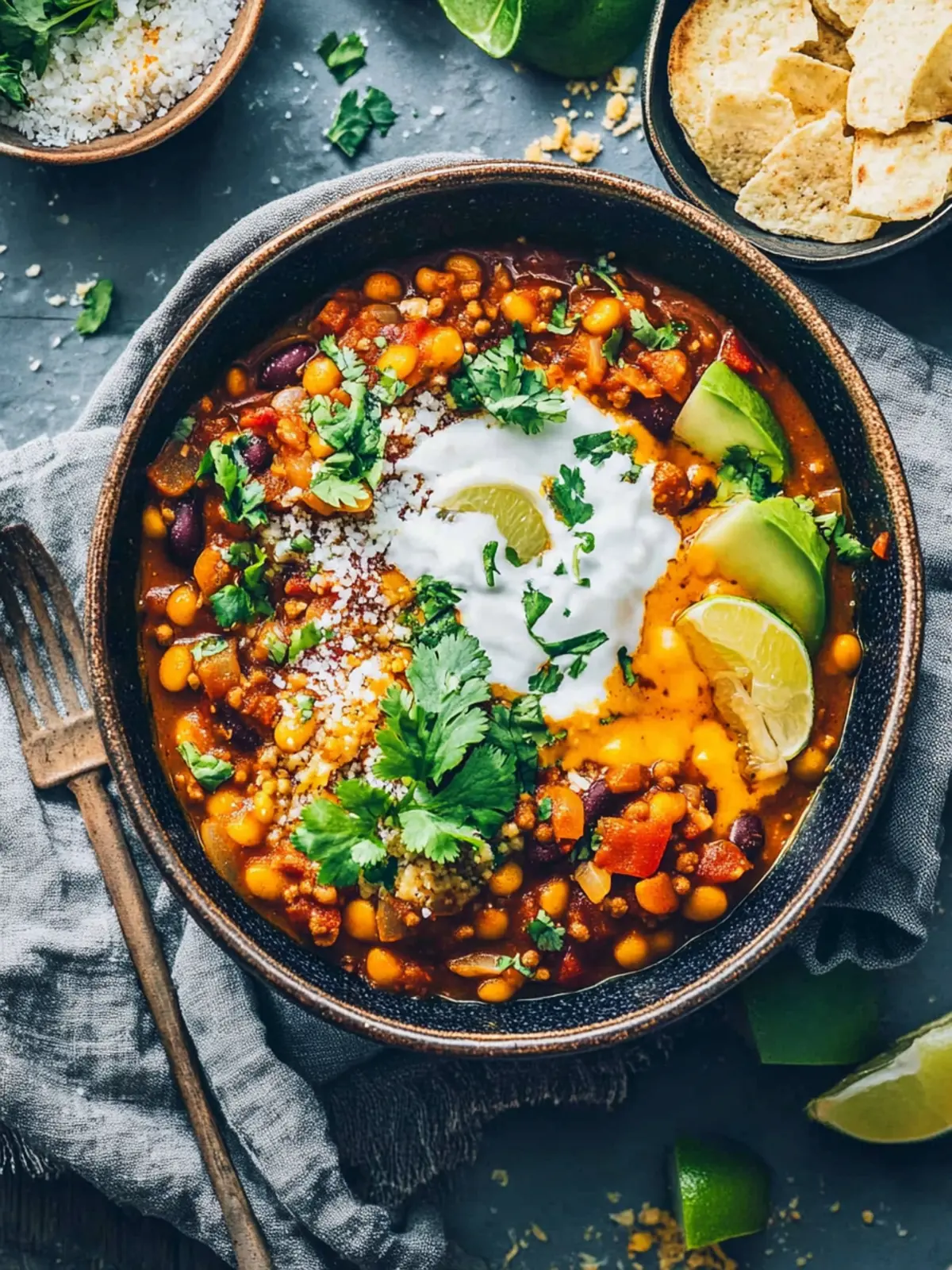 Kürbis Chili mit Linsen