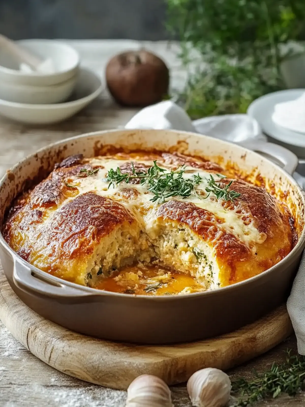 Rouladentopf aus dem Ofen