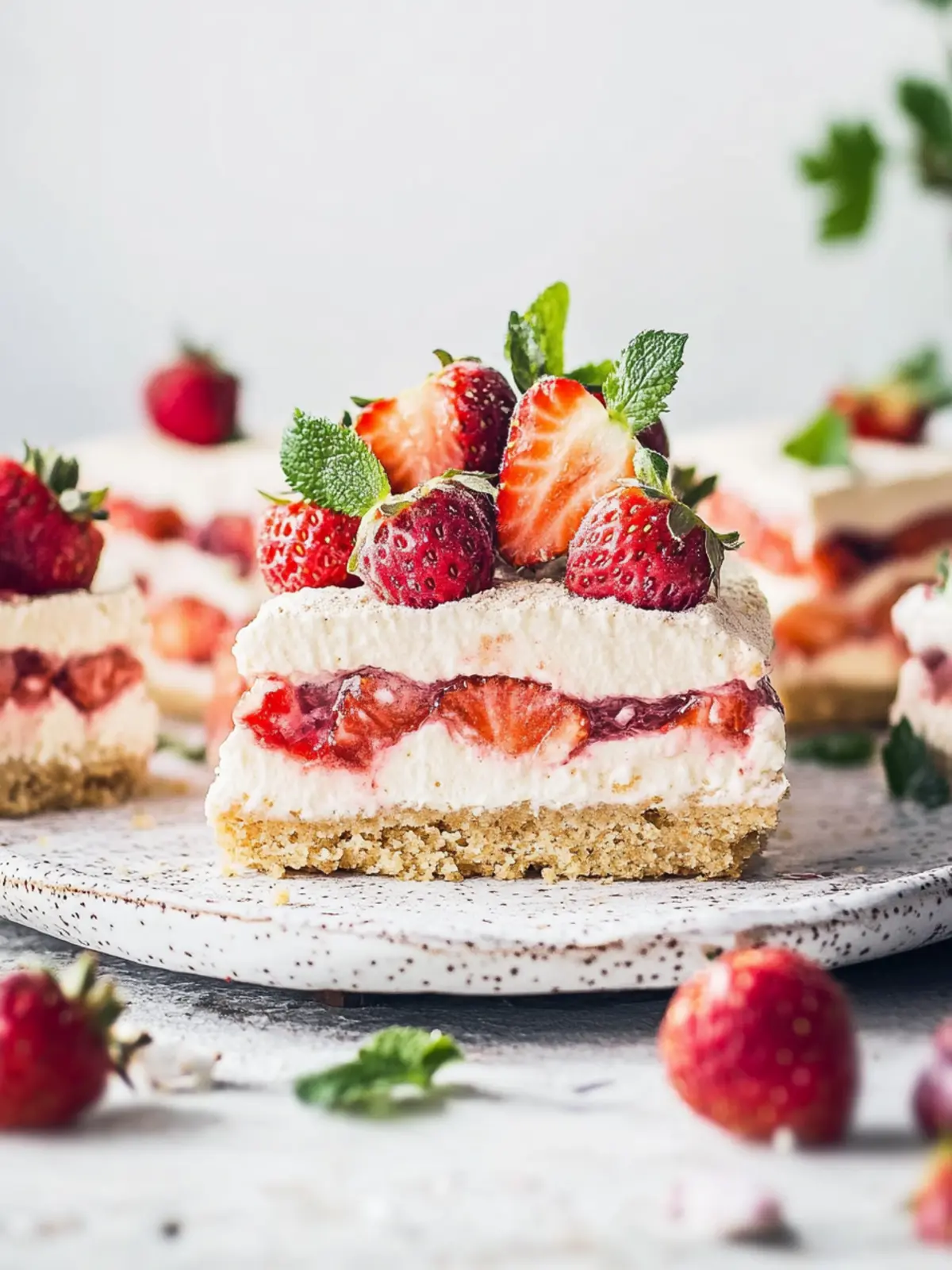 Erdbeer-Käsekuchenriegel