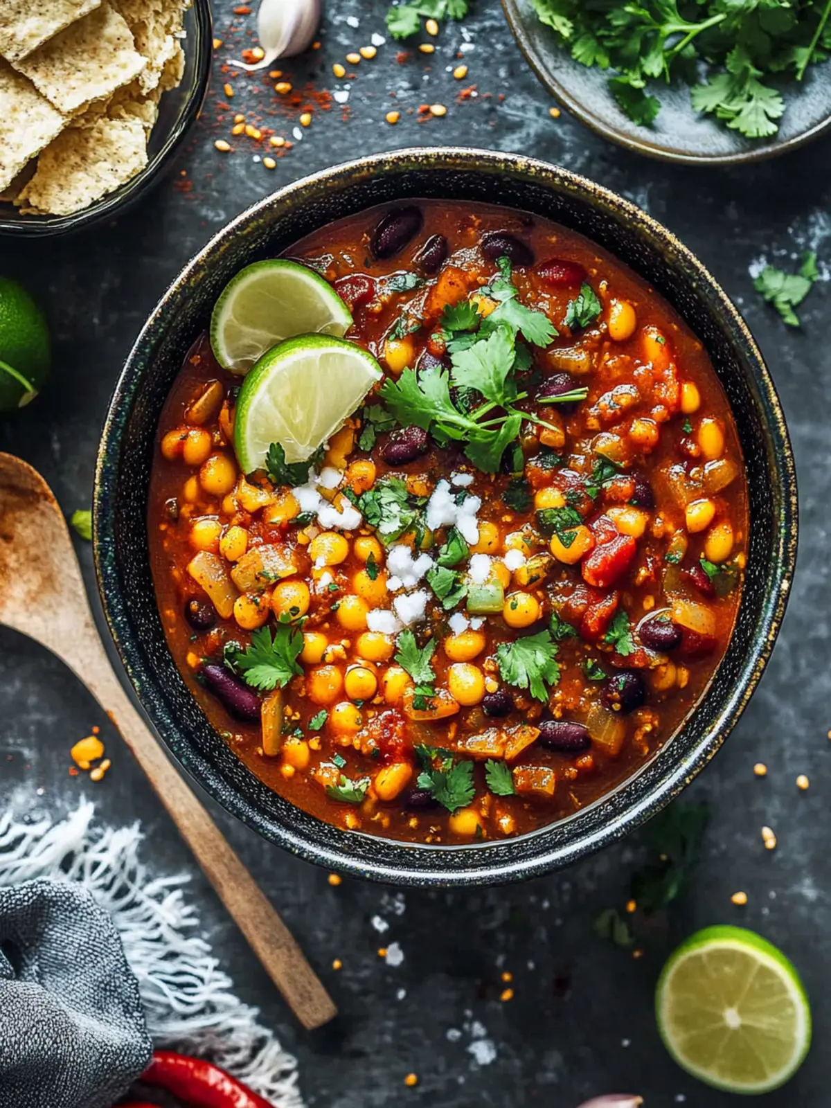 Kürbis Chili mit Linsen
