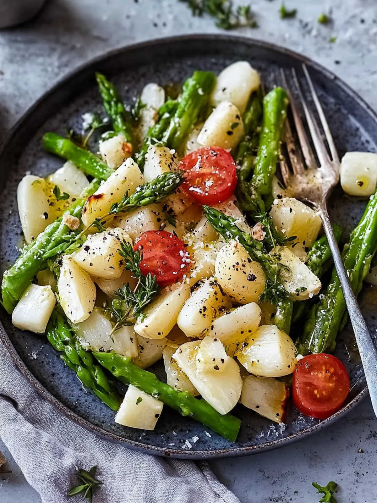 Spargelsalat vom Blech