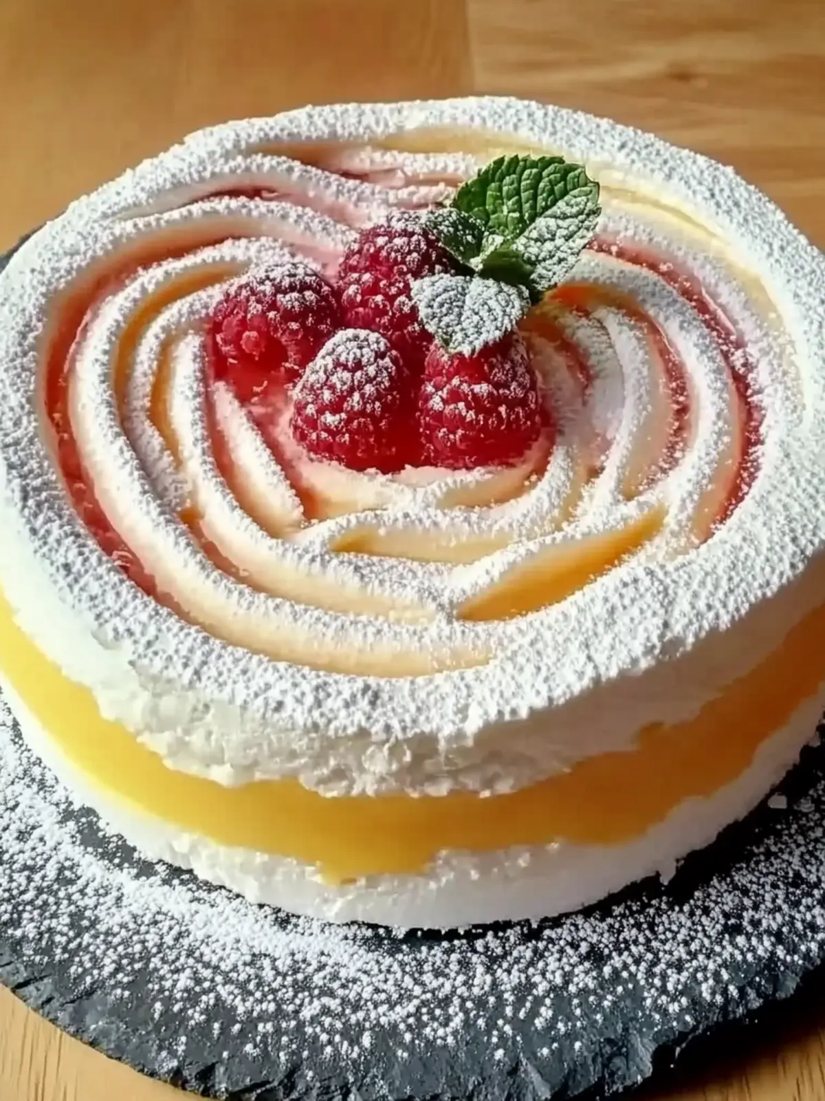 Quark Schneekuchen mit Pudding