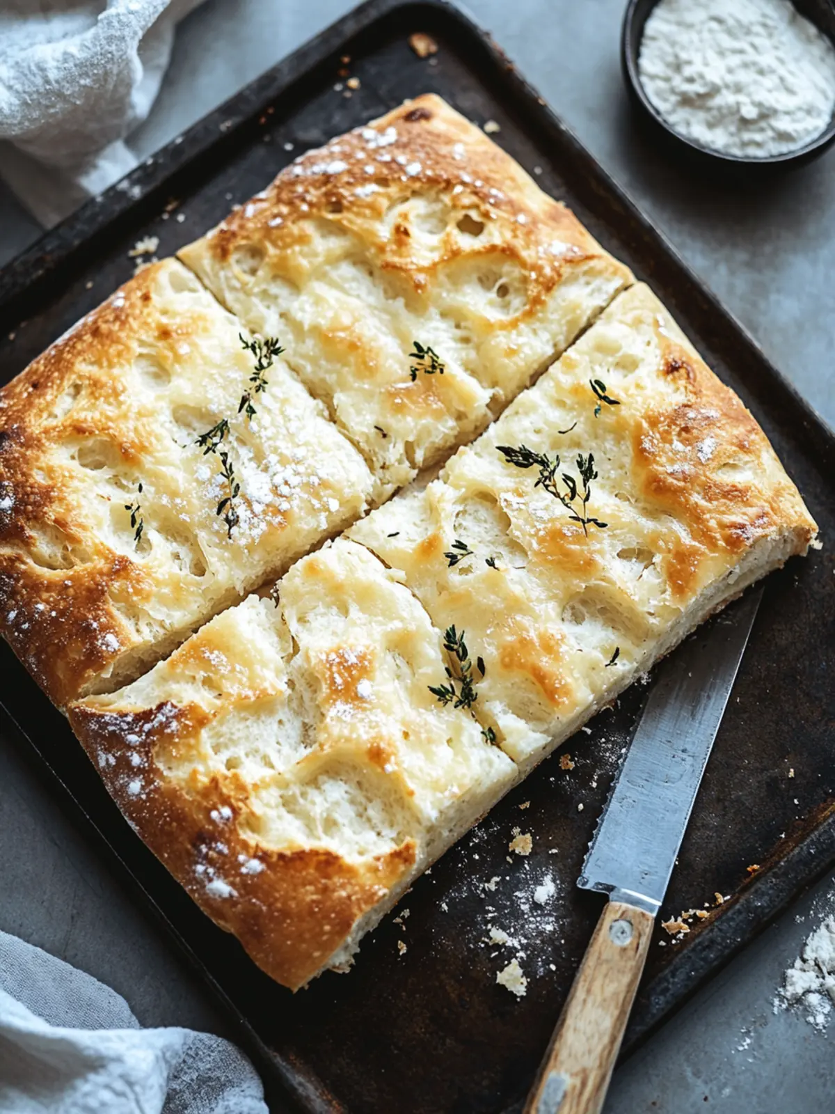 Hüttenkäse-Fladenbrot