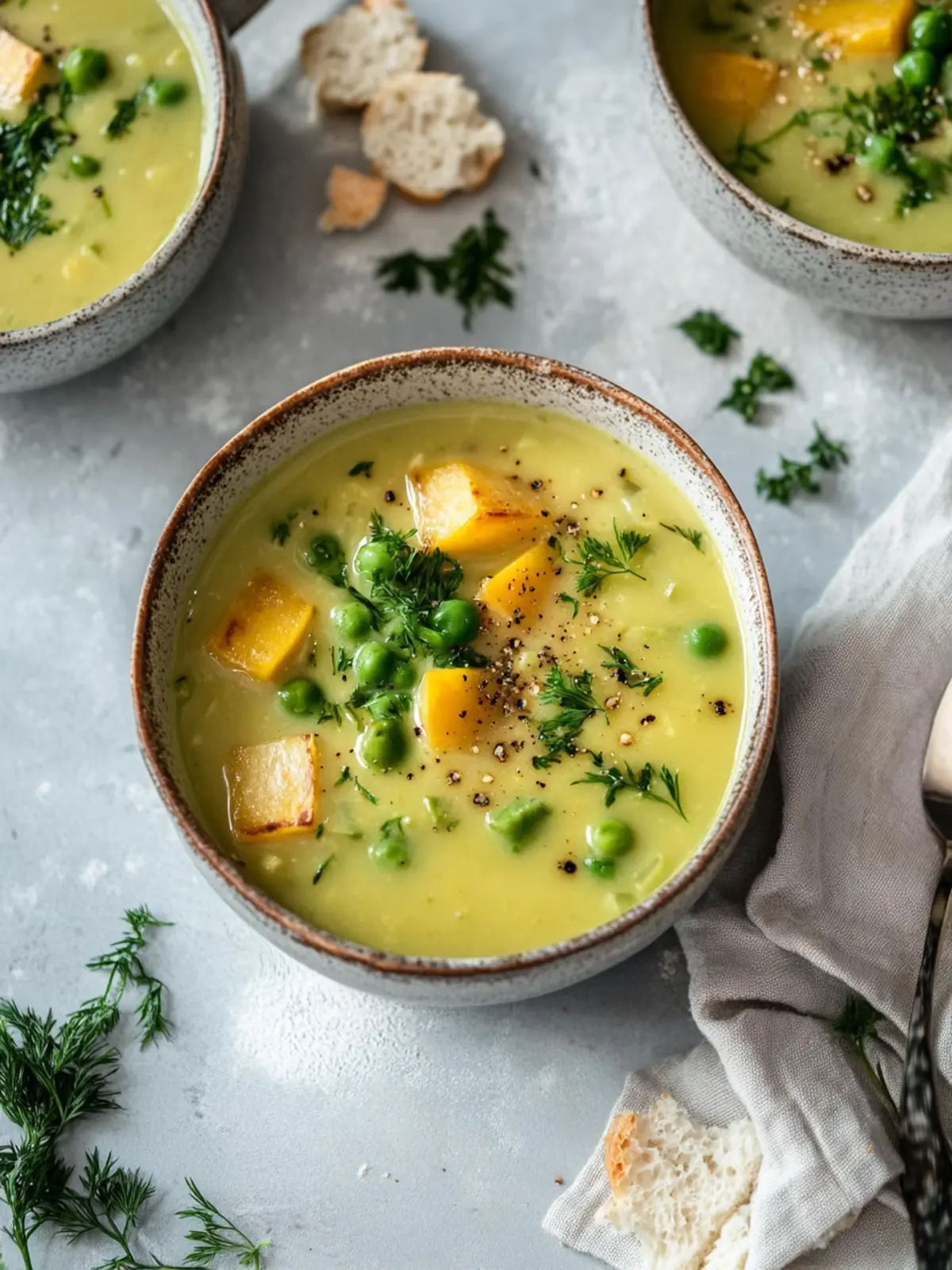 Vegane Kartoffelsuppe mit Lauch