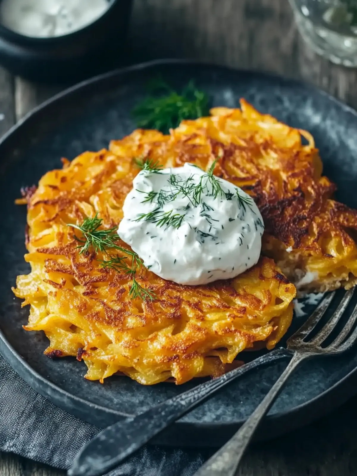 Kürbis-Rösti mit Kräuterquark