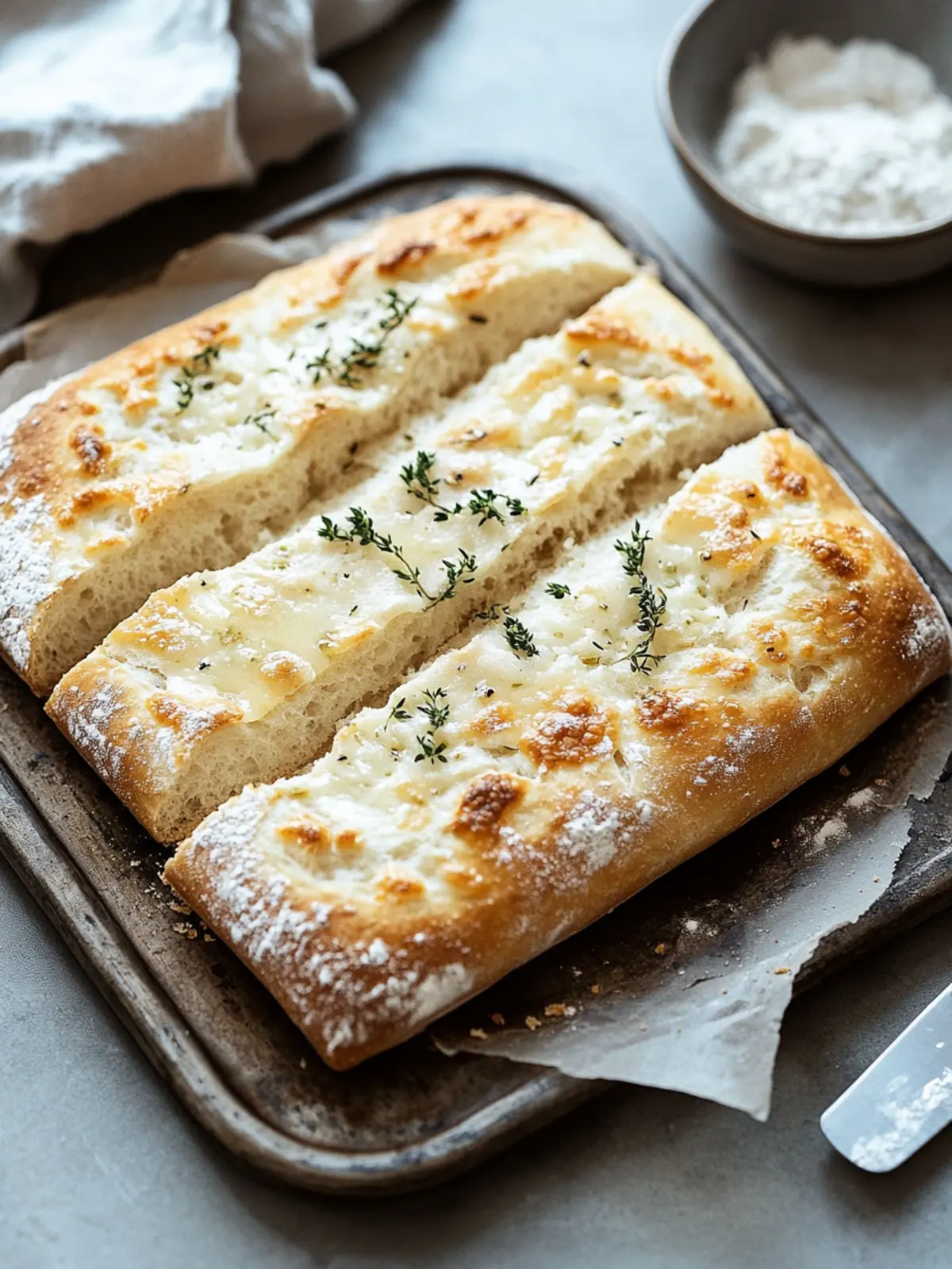 Hüttenkäse-Fladenbrot