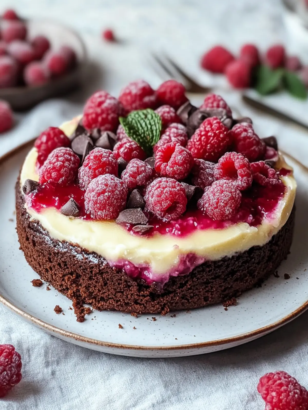 Himbeer-Brownie-Käsekuchen