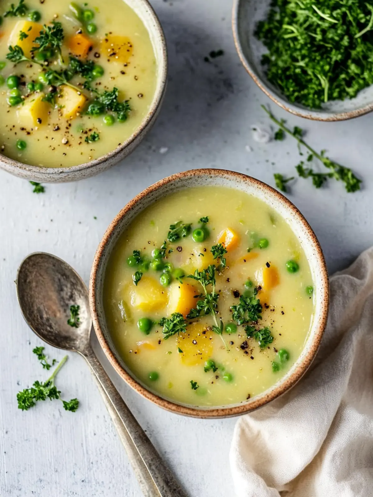 Vegane Kartoffelsuppe mit Lauch