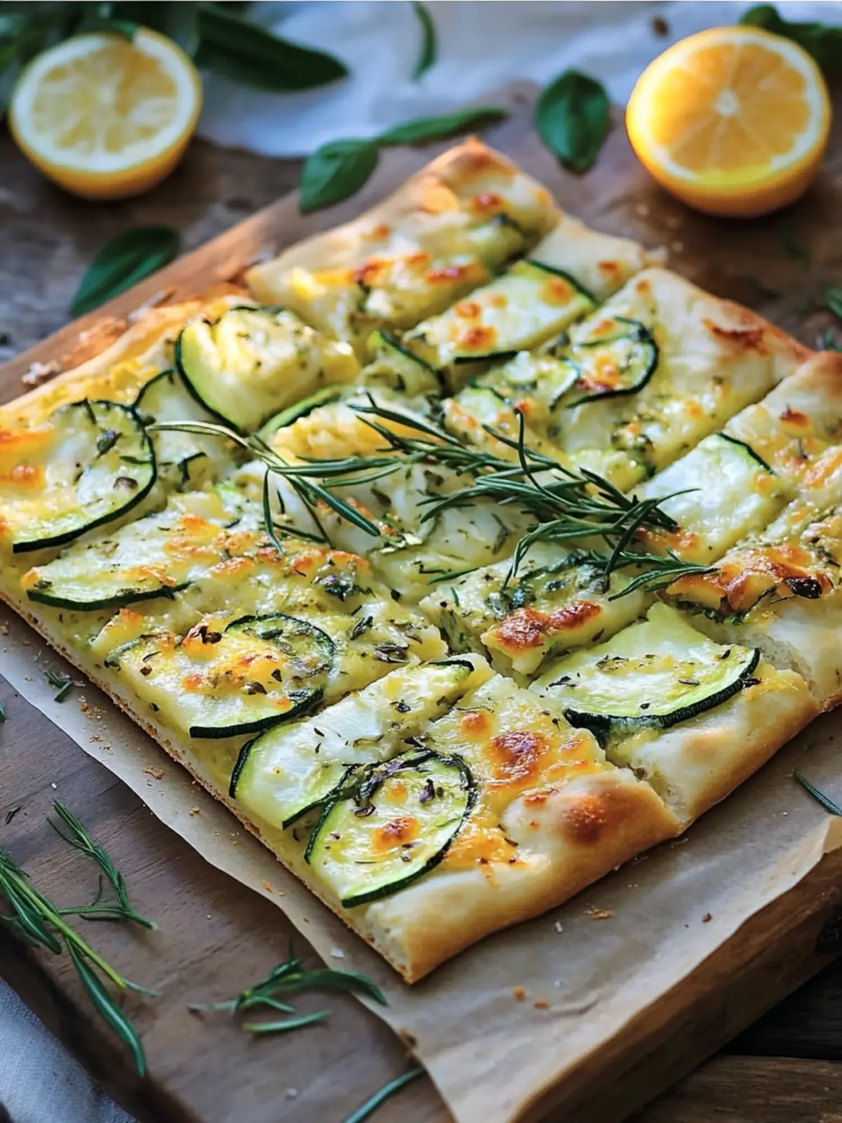 Zucchini-Fladenbrot aus dem Ofen