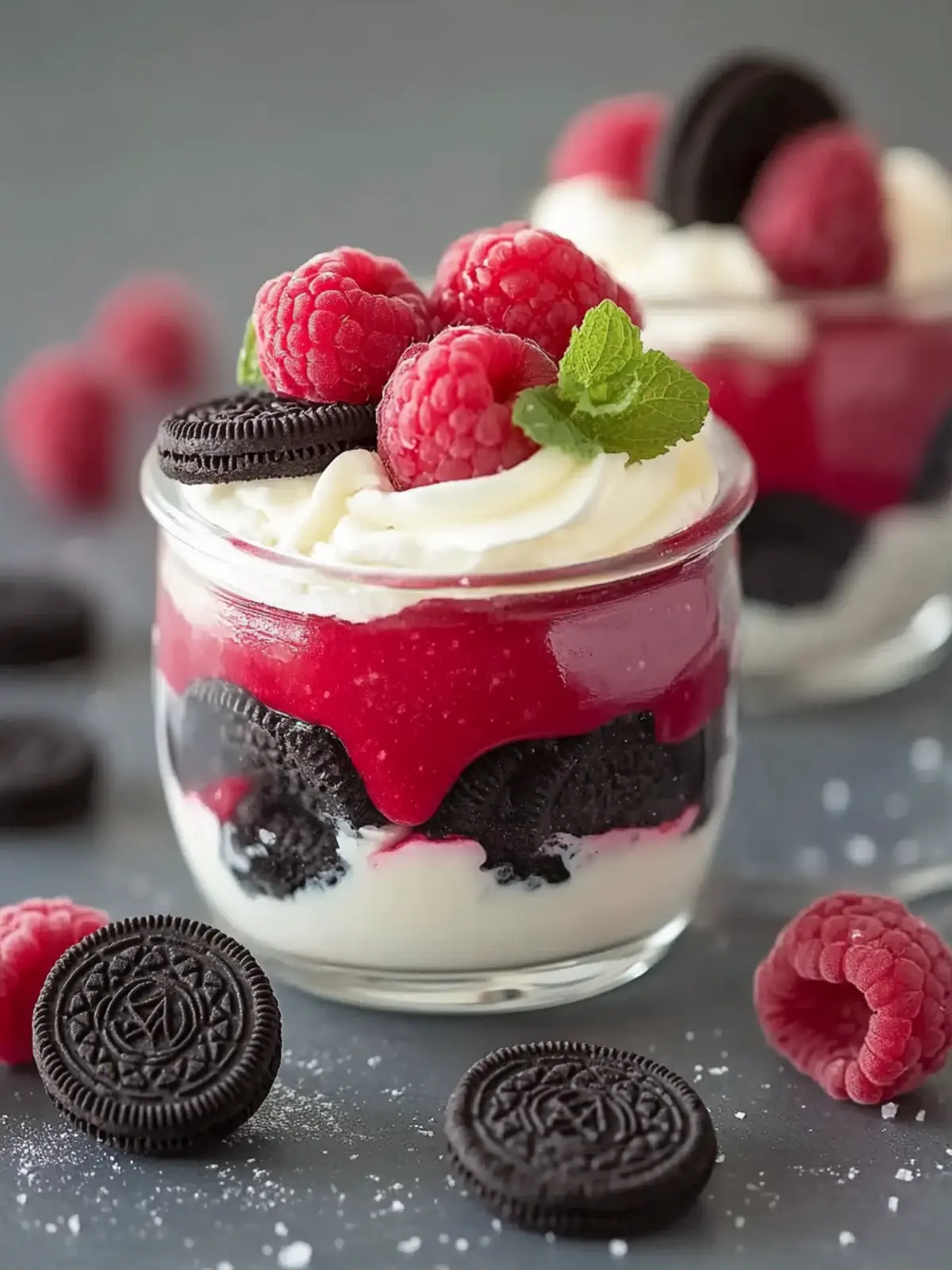 Himbeer Oreo Dessert
