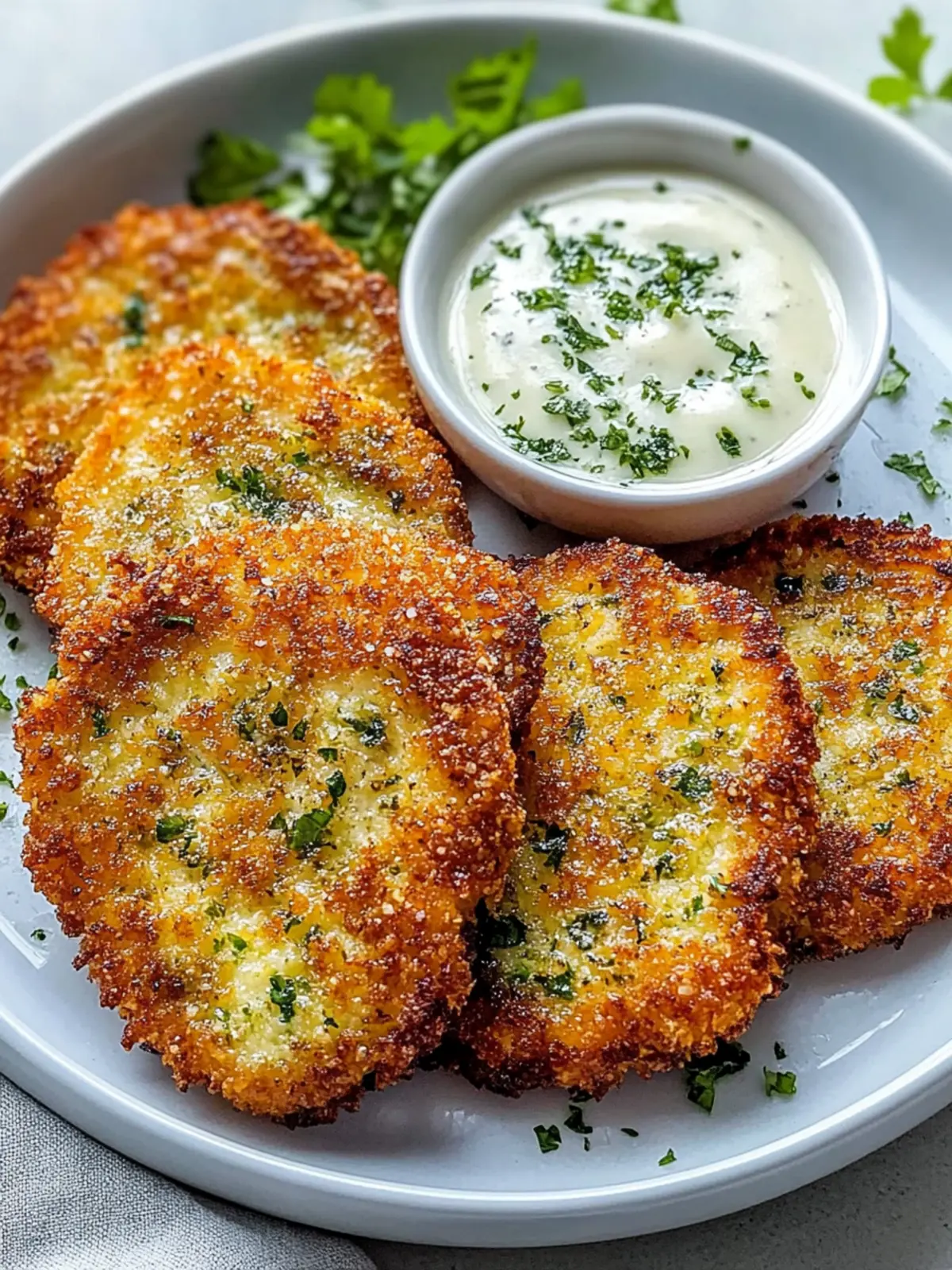 Airfryer Kohlrabi Schnitzel Kräuter