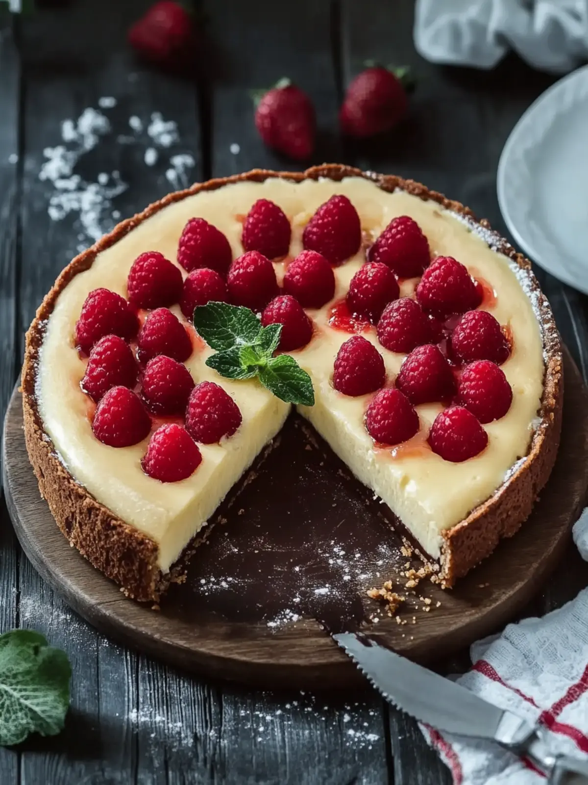 Cheesecake mit Schokoladenboden