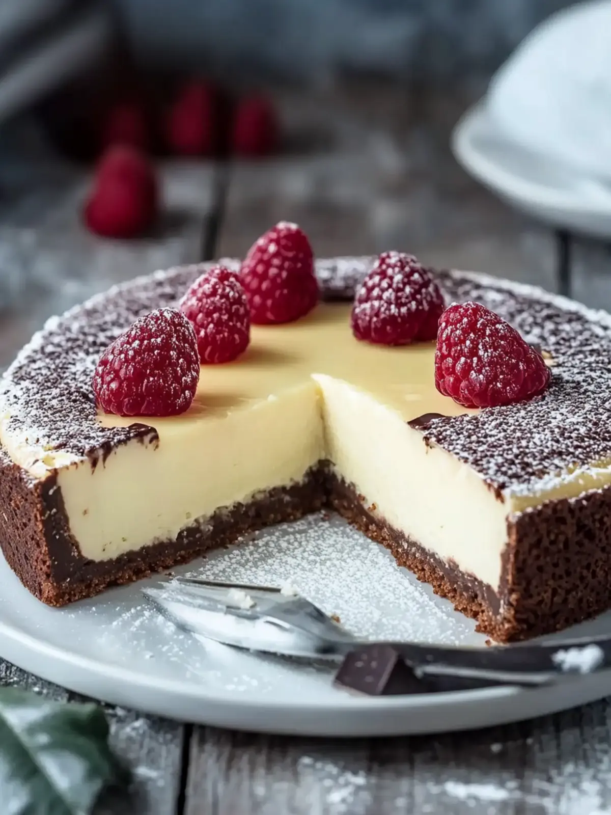 Cheesecake mit Schokoladenboden