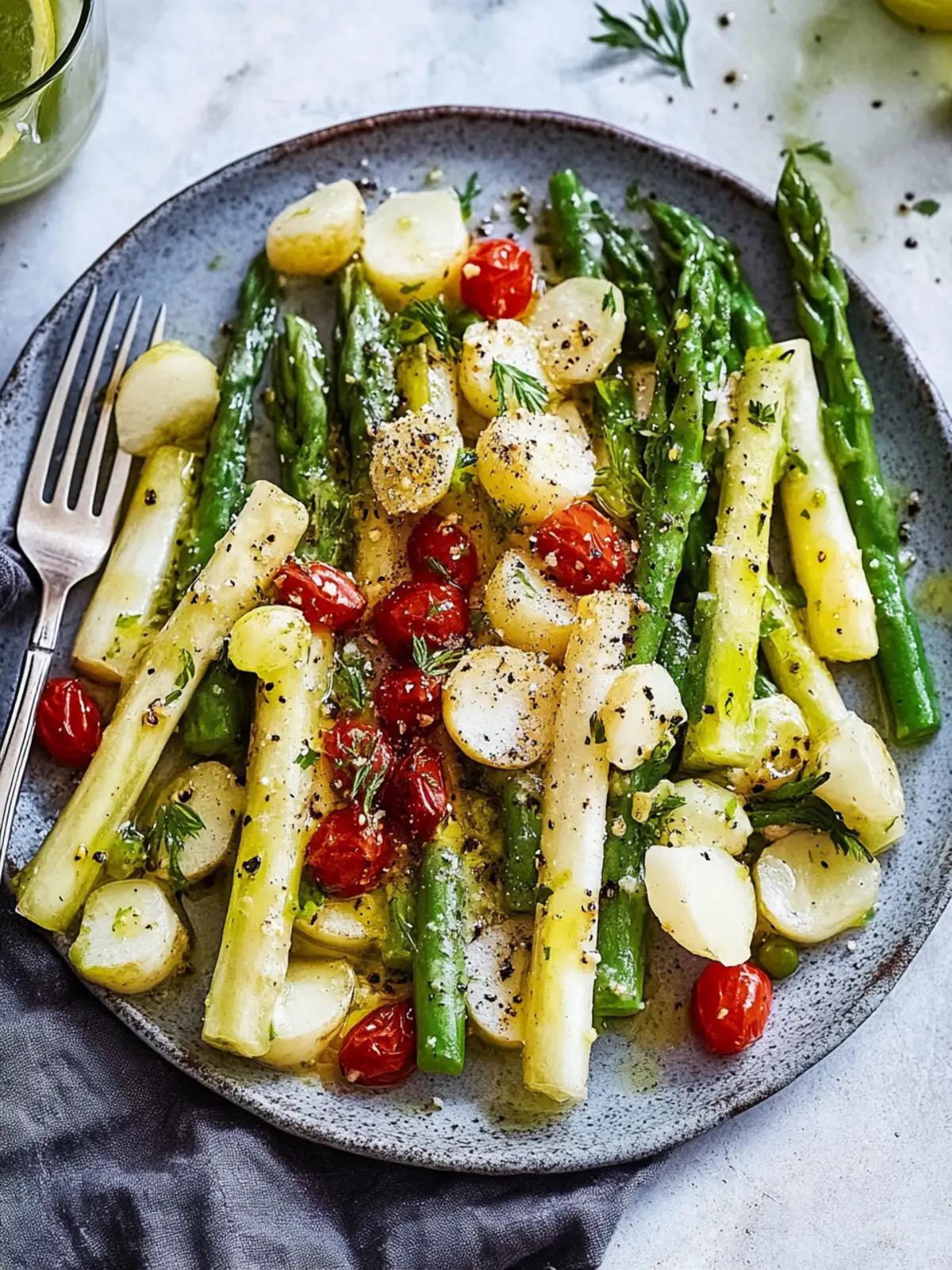 Spargelsalat vom Blech