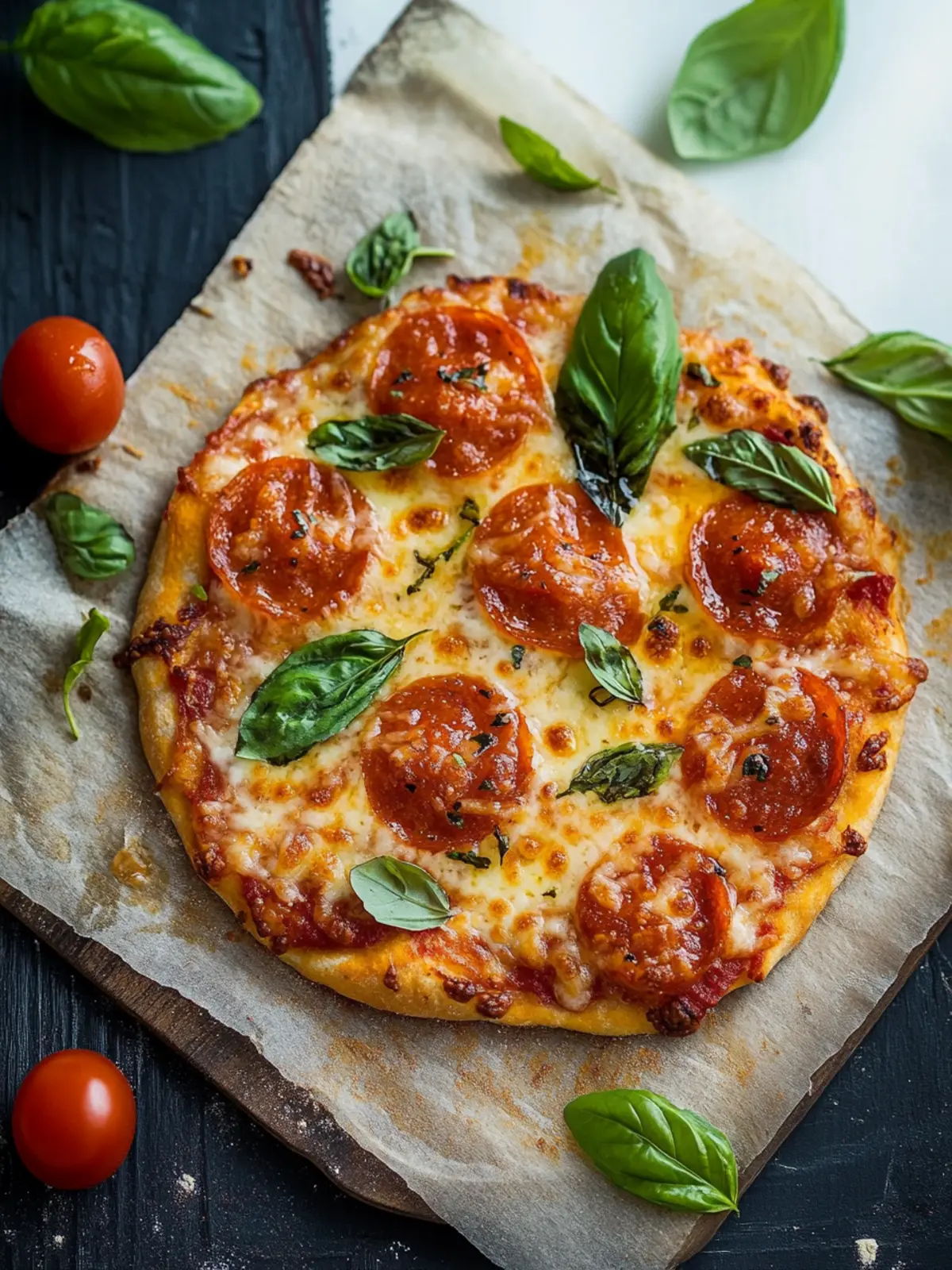 Mini-Pizza in Kirsch-Optik