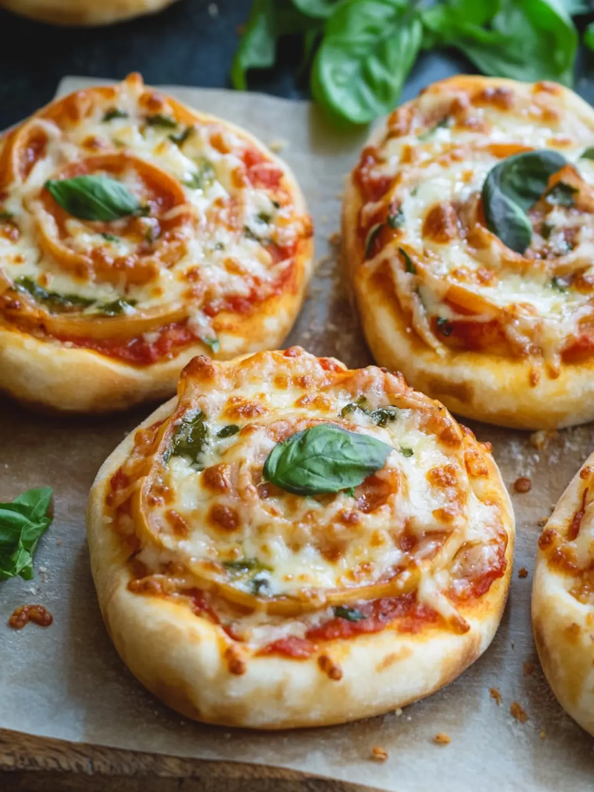 Pizzaschnecken mit Pizzateig