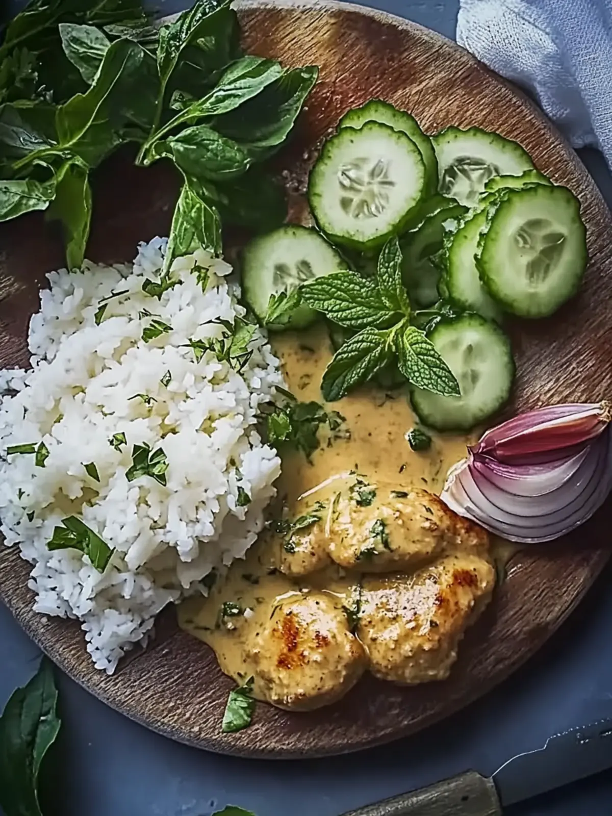 Zwiebel-Sahne-Hähnchen