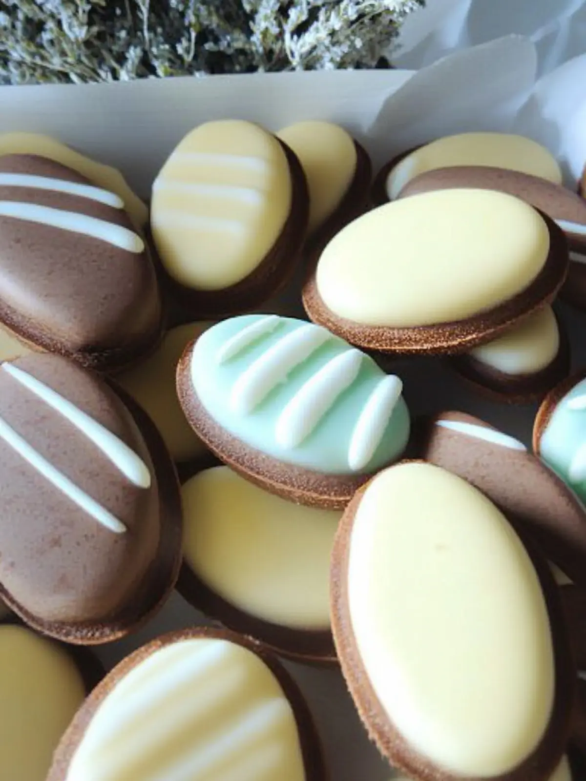 Osterkekse mit Kakao-Creme-Füllung