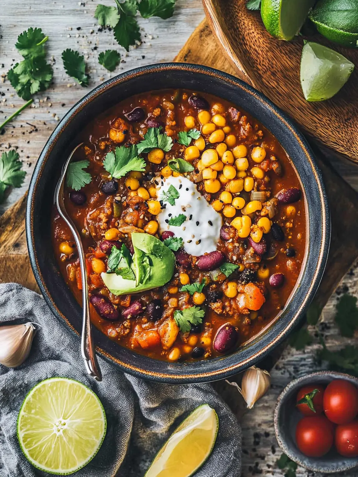 Kürbis Chili mit Linsen