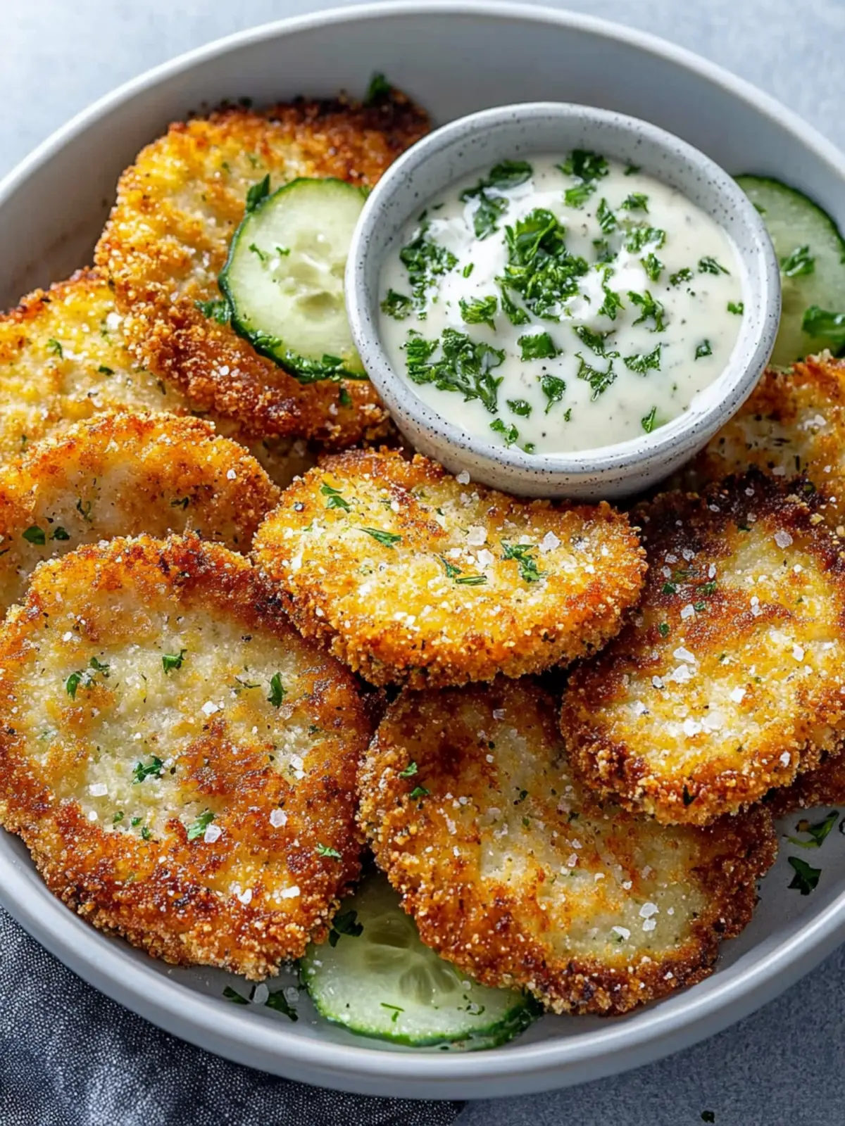 Airfryer Kohlrabi Schnitzel Kräuter