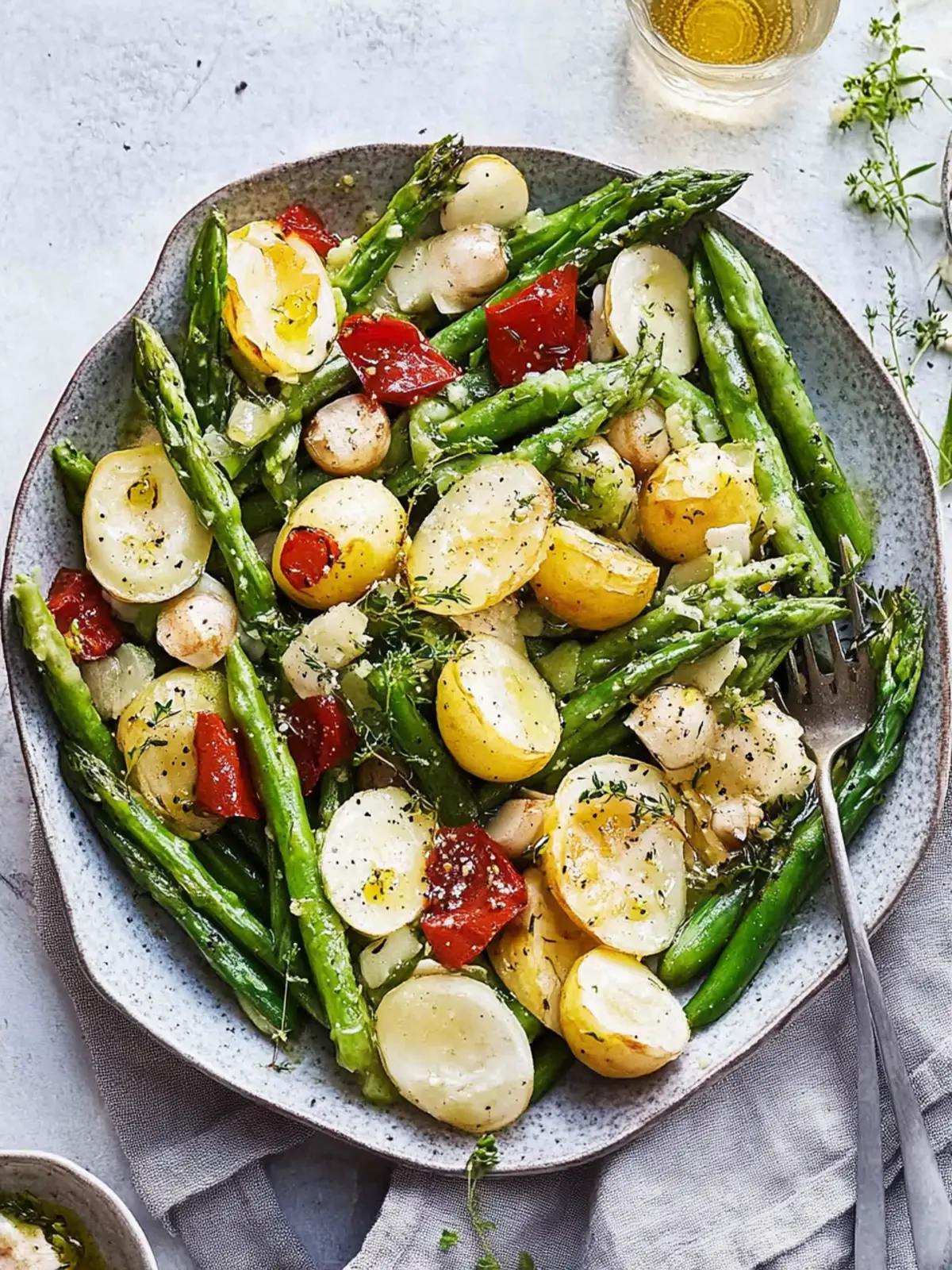 Spargelsalat vom Blech