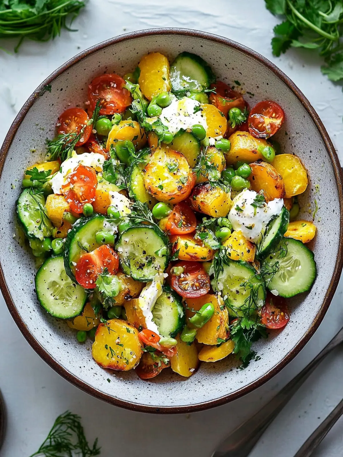 Knuspriger Kartoffelsalat