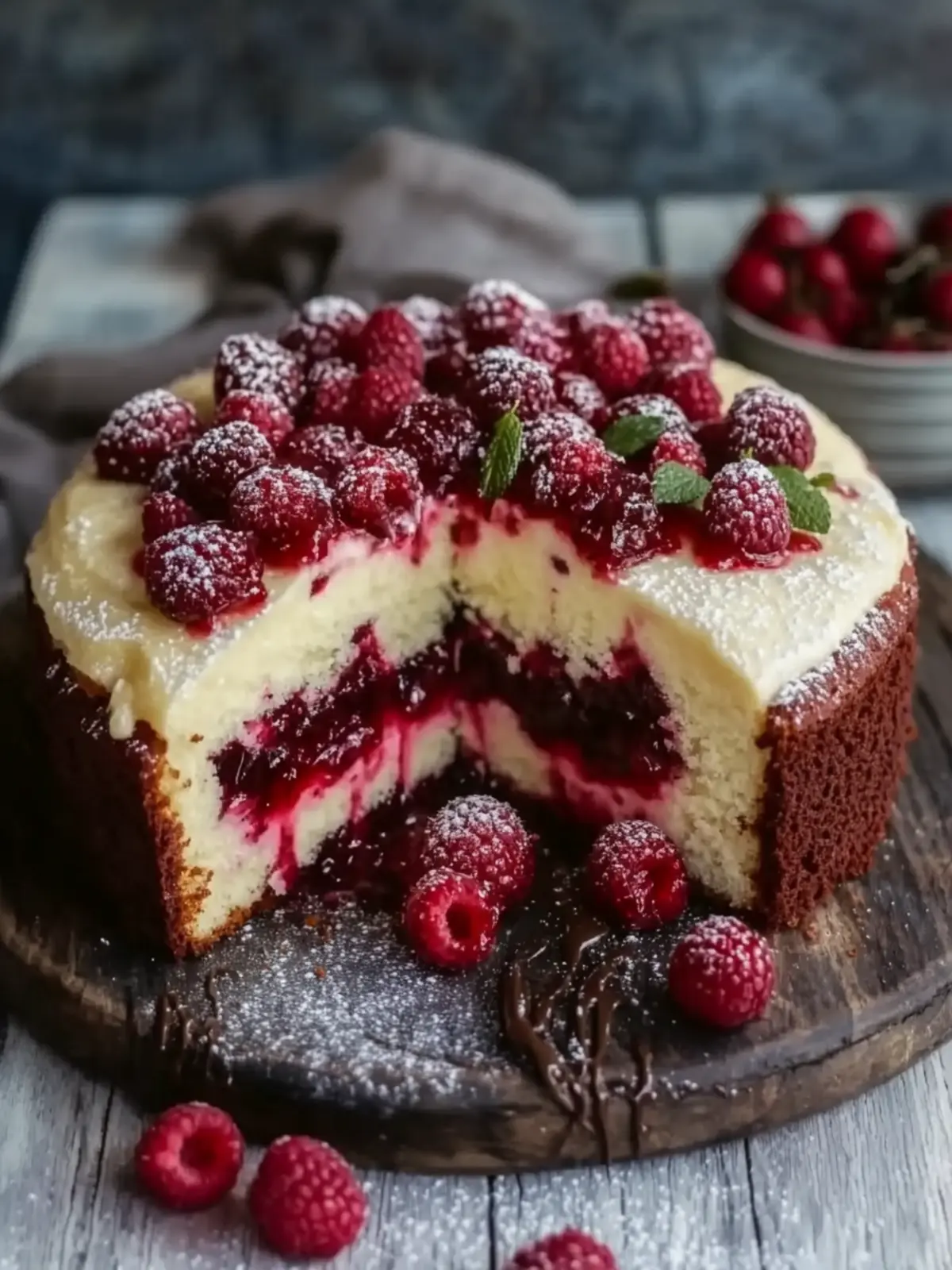 Schokoladen Himbeer Kuchen