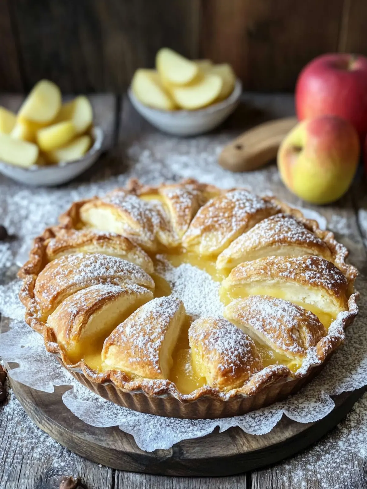 Apfel-Pudding-Taschen
