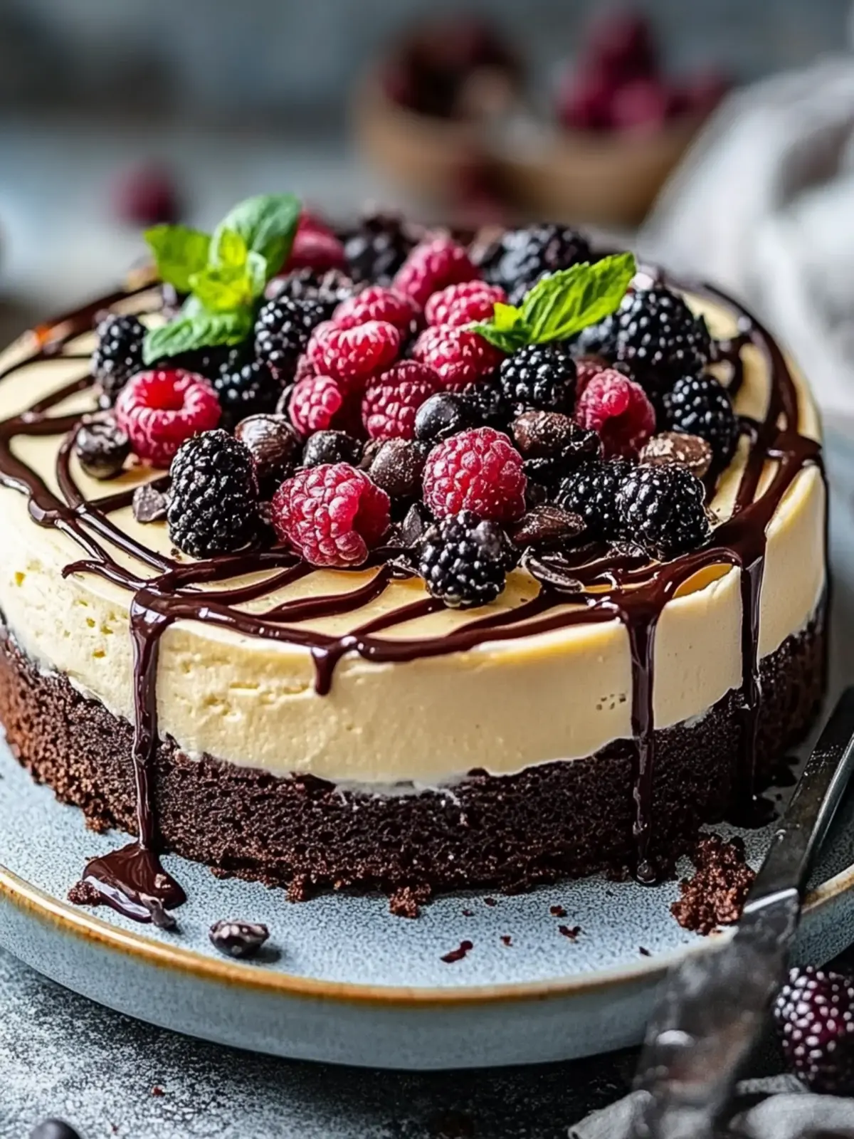 Brownie Cheese Cake Birthday Cake