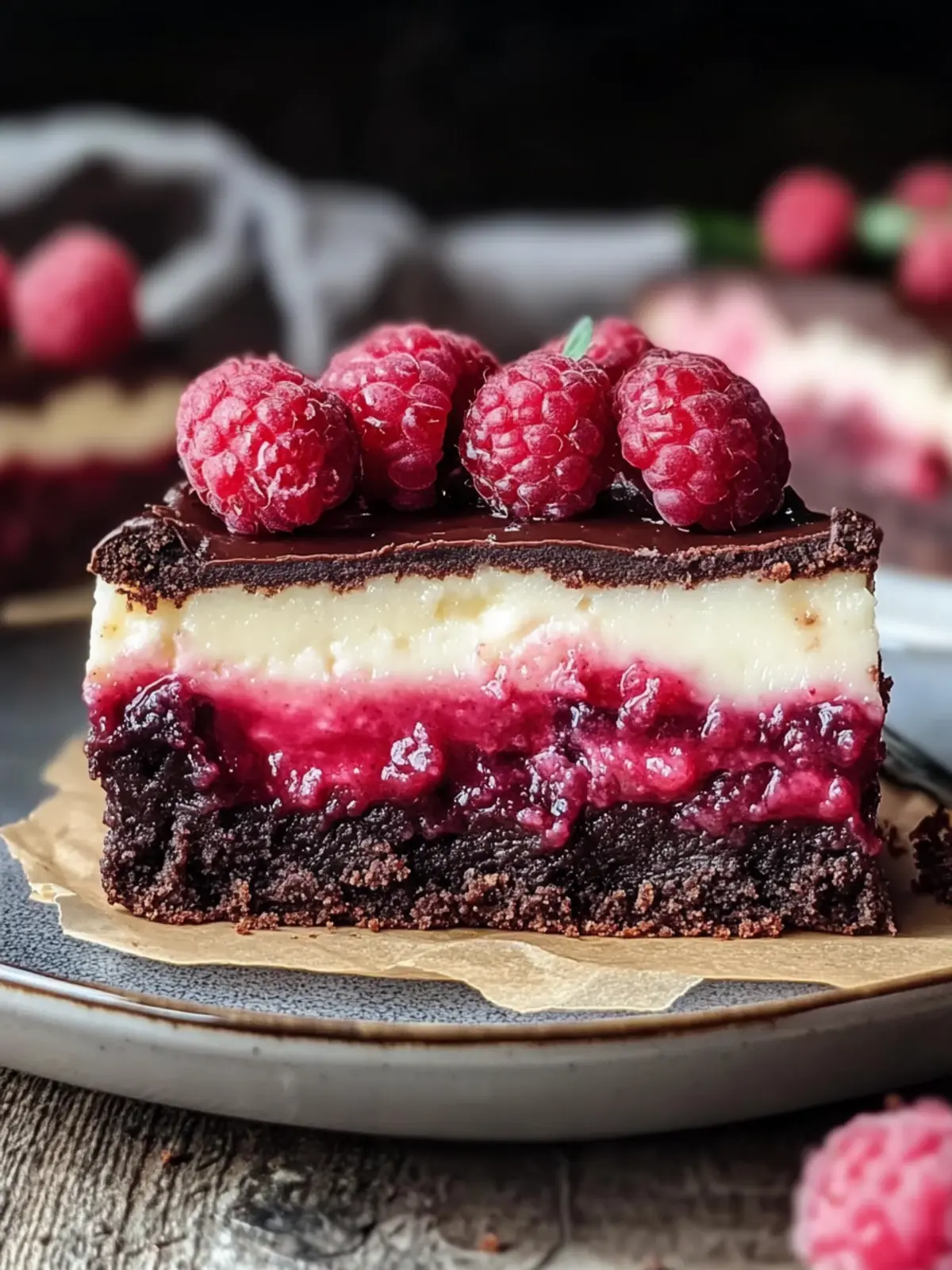 Himbeer-Brownie-Käsekuchen