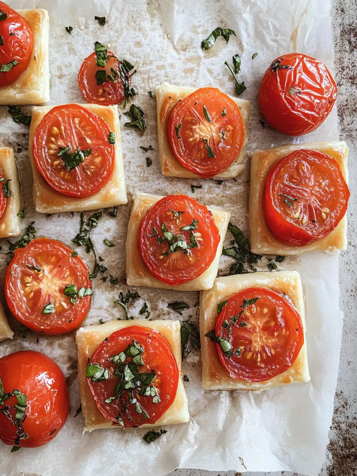 Blätterteig mit Tomaten