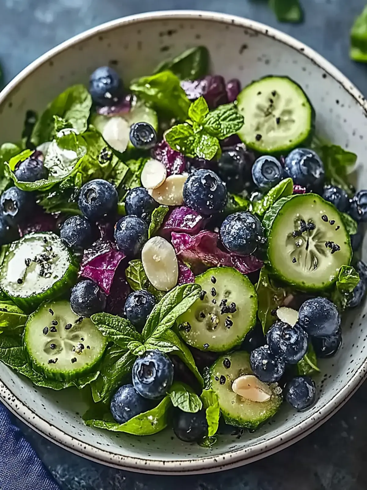Gurken-Blaubeer-Salat