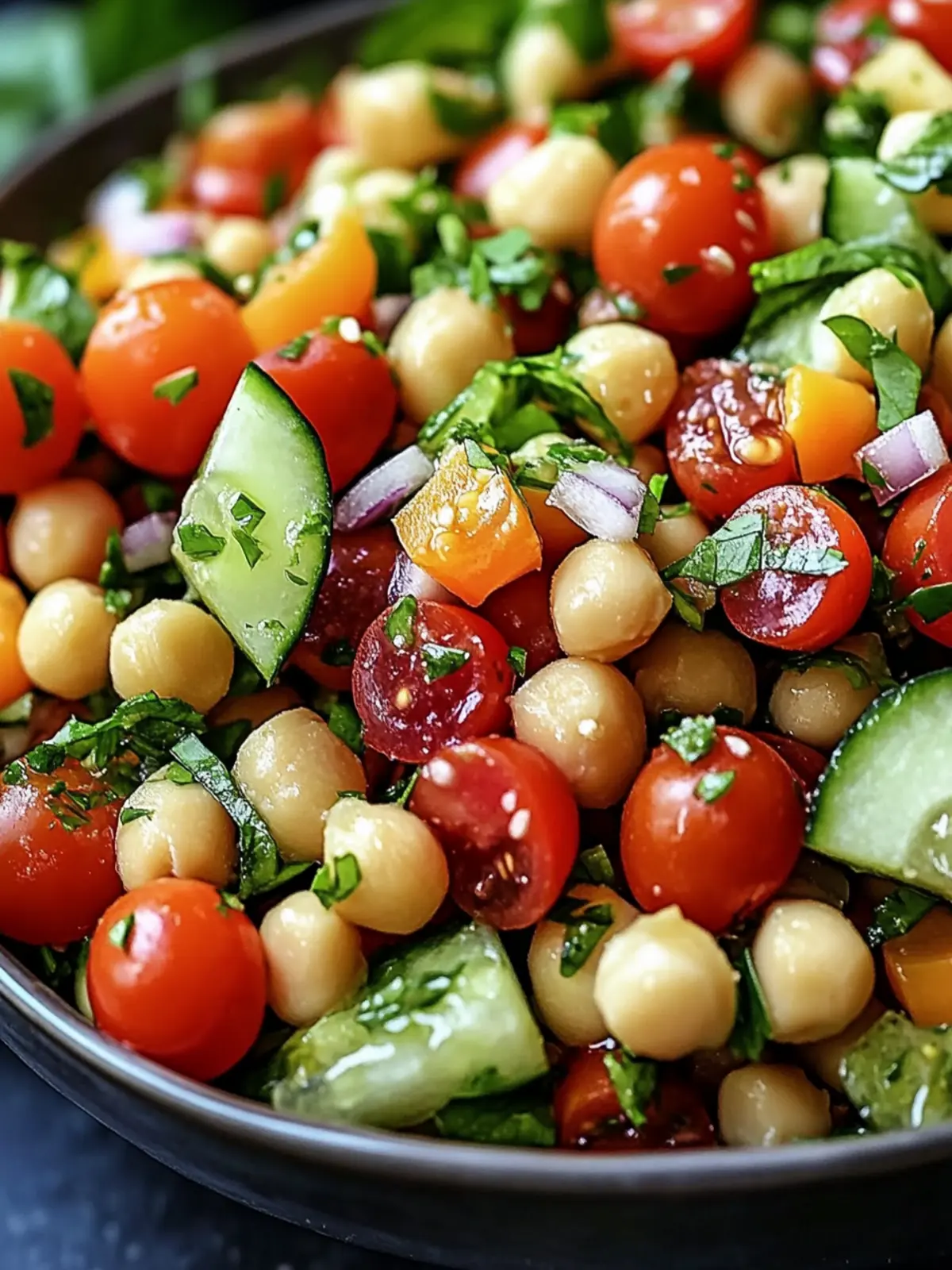 Mediterraner Kichererbsensalat