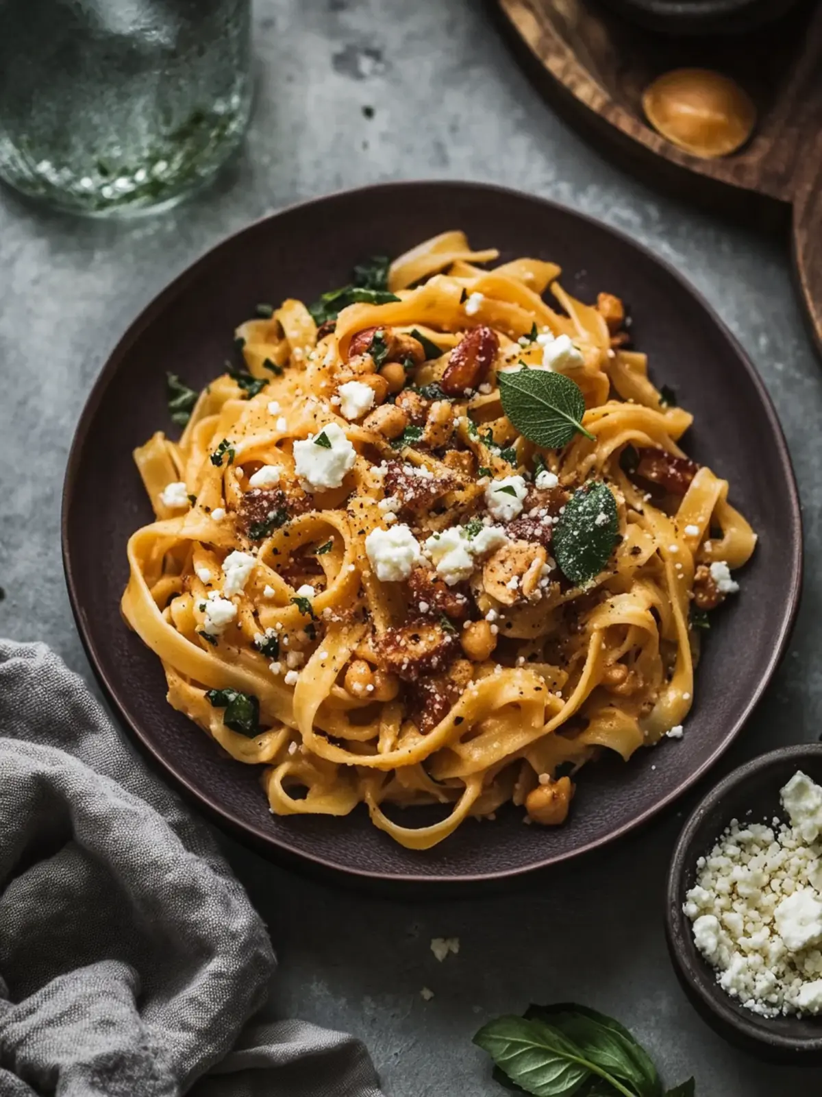 Pasta mit Kürbis und Feta