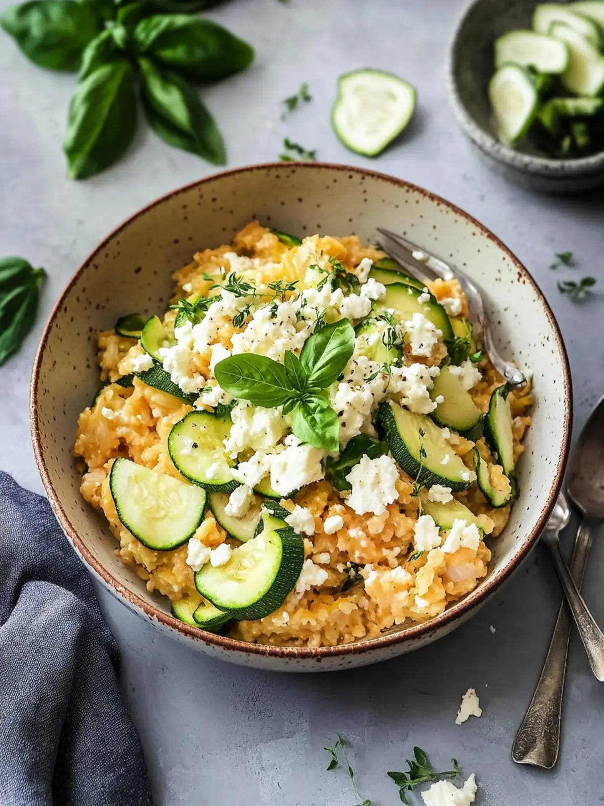 Zucchini-Rice-Pan with Feta