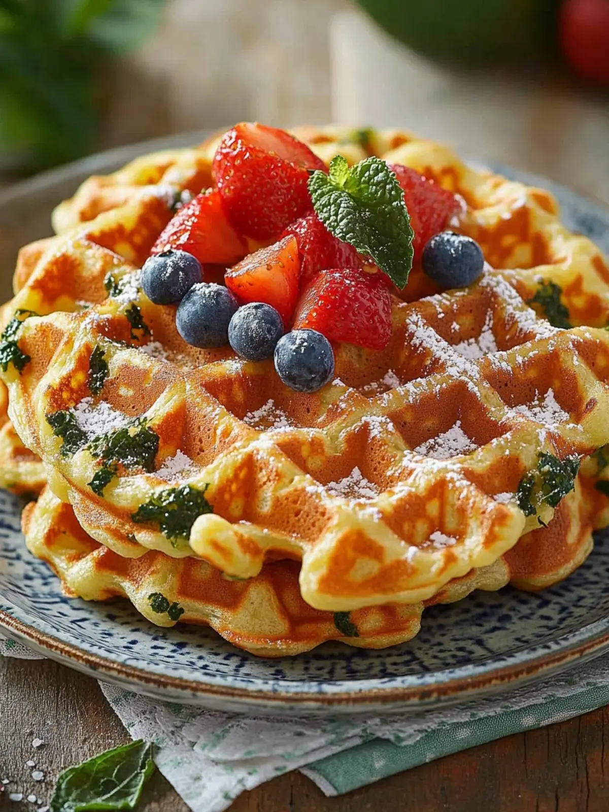 Herzhafte Gemüse-Waffeln