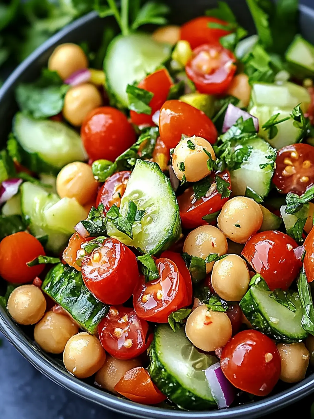 Mediterraner Kichererbsensalat