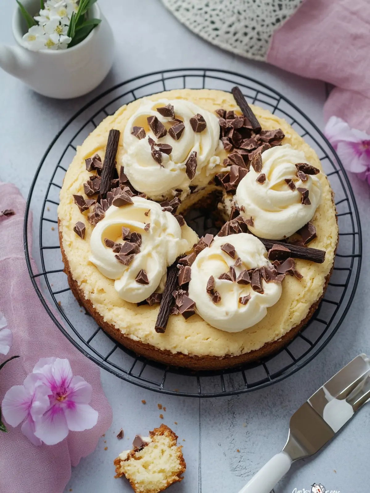 Schokoladenkekstassen mit Vanille-Käsekuchen-Füllung