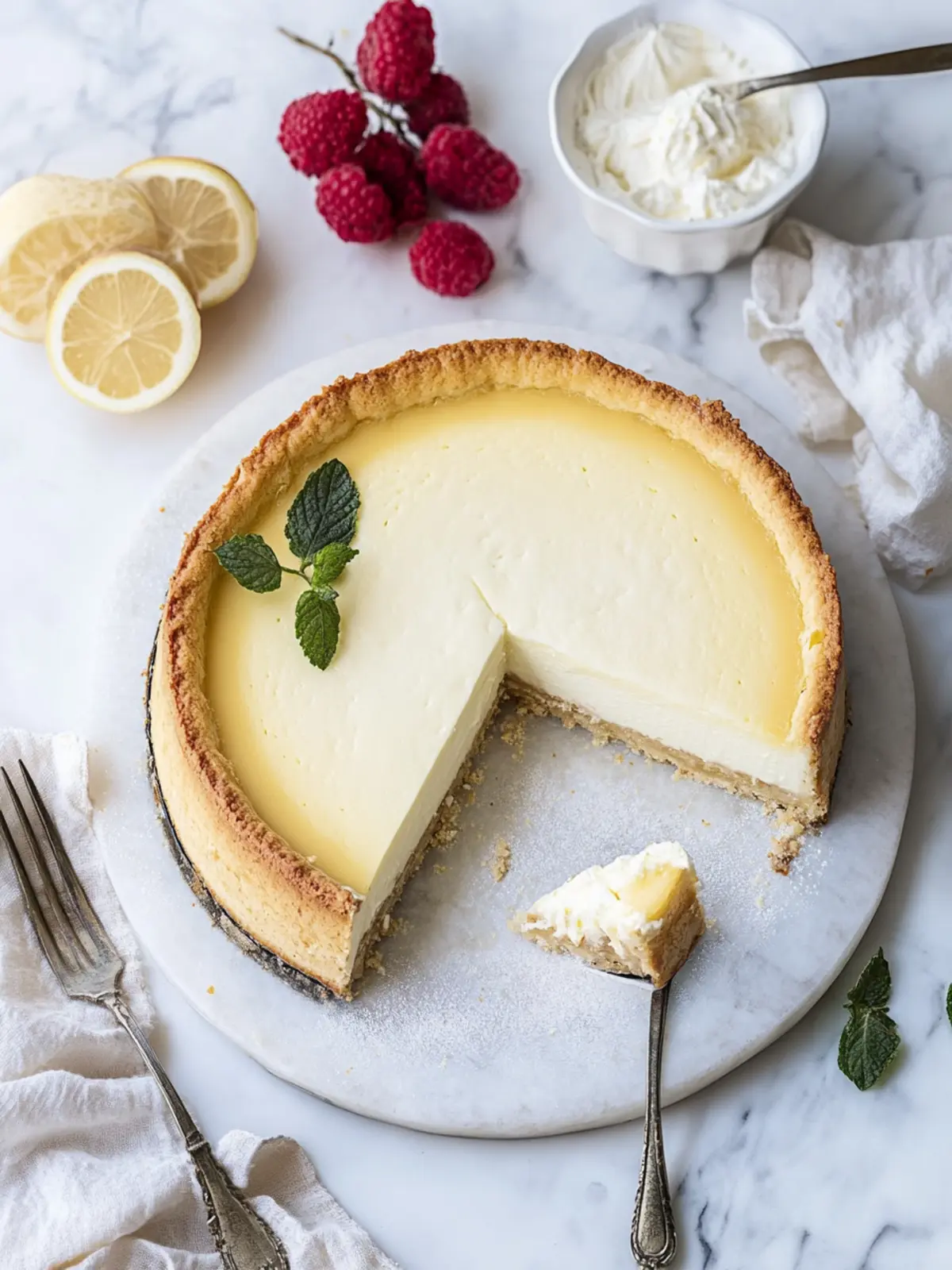 Käsekuchen ohne Boden