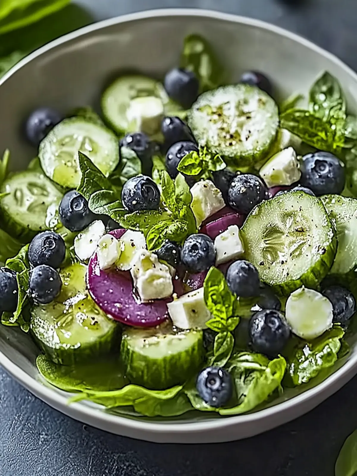 Gurken-Blaubeer-Salat
